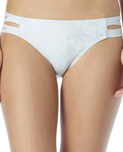Carmen Marc Valvo Deluxe Strappy Hipster Bikini Bottom In Cmv White In Multi