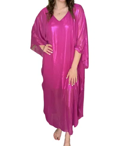 Adrienne Celine Dress In Magenta Shimmer In Multi