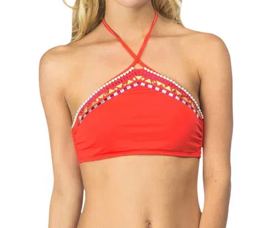 Bikini Lab Embroidered Triangle Bikini Top In Bik Bright Eyed Girl In Multi