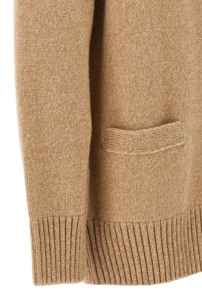 Rabanne Logo Button Cardigan In Cream