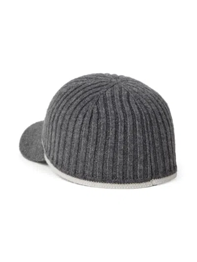 Brunello Cucinelli Knitted Cap In Gray
