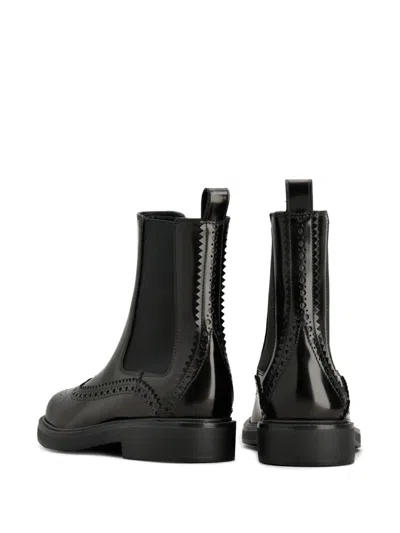 Shop Tod's Patent Leather Ankle Boots For Women In Black