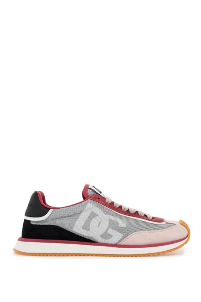 Shop Dolce & Gabbana Sneakers Dg Cushion In Pink, Black, Grey