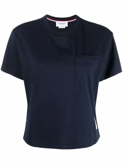 Shop Thom Browne T-shirts & Tops In Blue