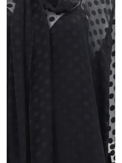 Givenchy Polka Dot-devoré Blouse In Black