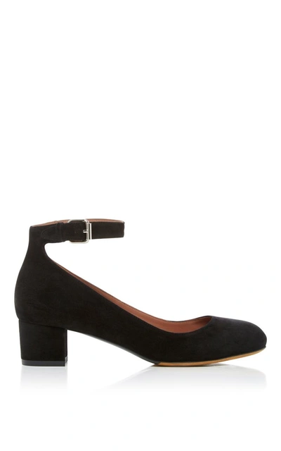 Tabitha Simmons Martha Velvet Mary Jane Ankle-strap Block-heel