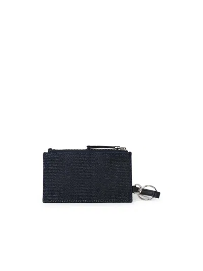 Apc Axelle Card Holder In Navy Fabric