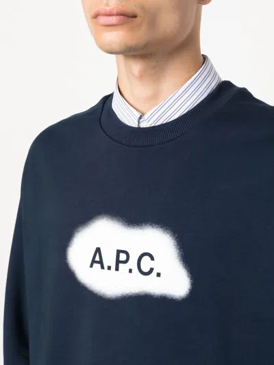 Apc A.p.c. Logo Organic Cotton Sweatshirt