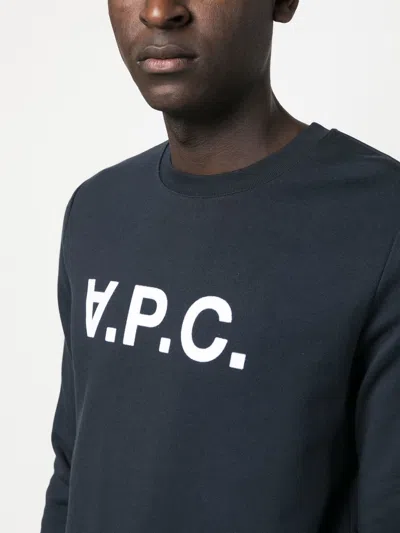 Apc A.p.c. Cotton Sweatshirt With Bold Logo Design And Comfortable Fit