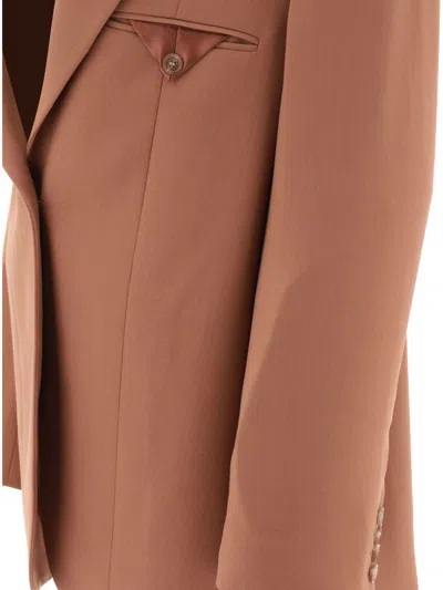 Acne Studios Single-breasted Blazer With Tailored Fit In Brown