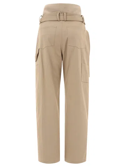 Alaïa Cargo  With Knit Band Trousers Beige