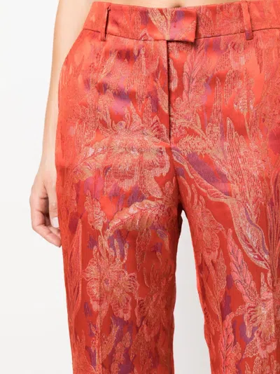 Alberto Biani Cropped Jacquard-pattern Trousers