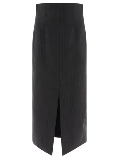 Shop Alexander Mcqueen Alexander Mc Queen Pinstriped Pencil Skirt