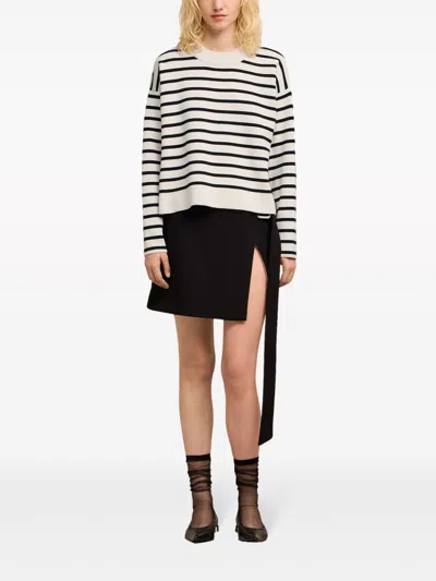 Shop Ami Alexandre Mattiussi Ami Paris Striped Organic Cotton Sweater