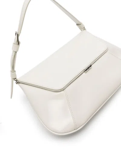 Amina Muaddi Women Black Leather Ami Shoulder Bag