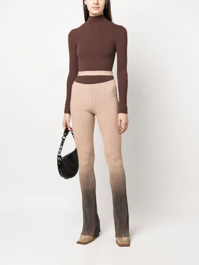 Andrea Adamo Printed Cut-out Trousers