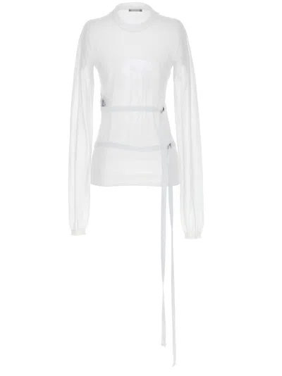 Ann Demeulemeester Suéter Cuello Redondo - Blanco