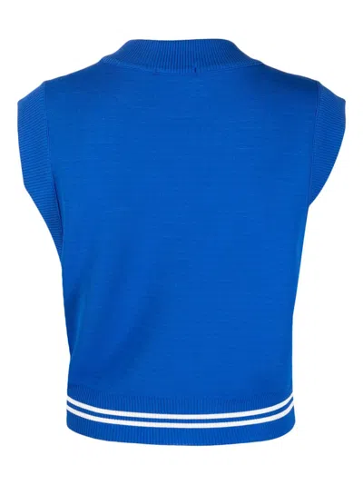 Autry Logo Crew Neck Top With Flap Sleeves