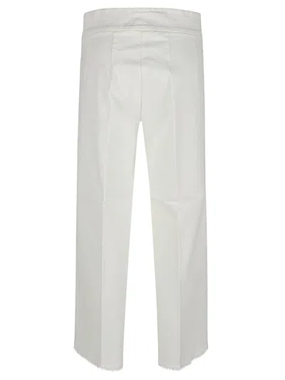 Avenue Montaigne Cropped Frayed Denim Trousers