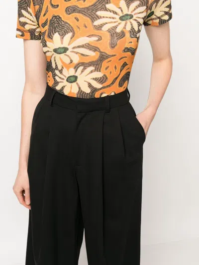 Az Factory With Lutz Huelle Wide Leg Wool Trousers