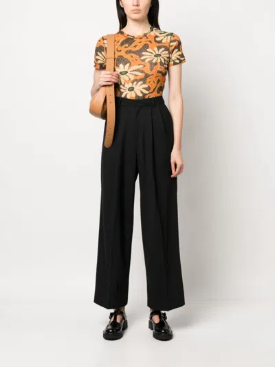 Az Factory With Lutz Huelle Wide Leg Wool Trousers