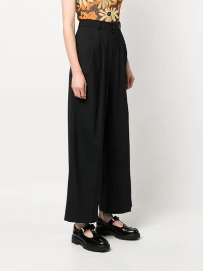 Az Factory With Lutz Huelle Wide Leg Wool Trousers