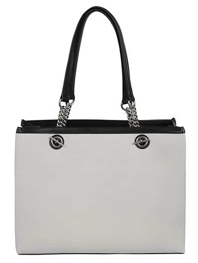 Balenciaga Heritage Chain Handle Tote Bag In White