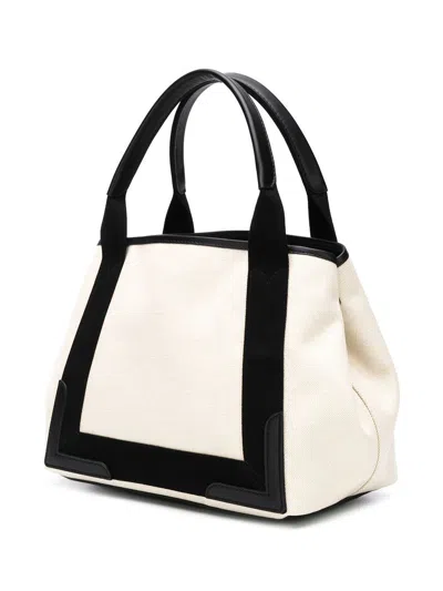 Balenciaga Women's Navy Cabas Small Canvas Tote Bag