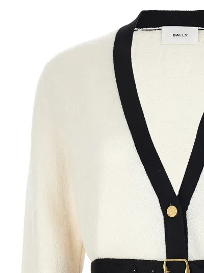 Bally Logo Jacquard Belted Cardigan