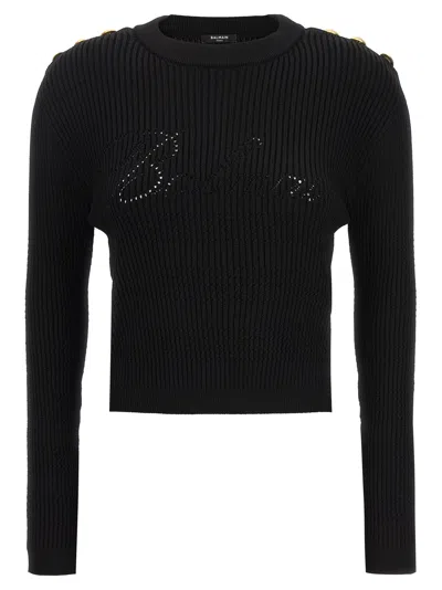 Balmain Black Crewneck Sweater