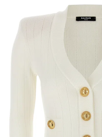 Balmain Women Buttoned V-necked Cardigan