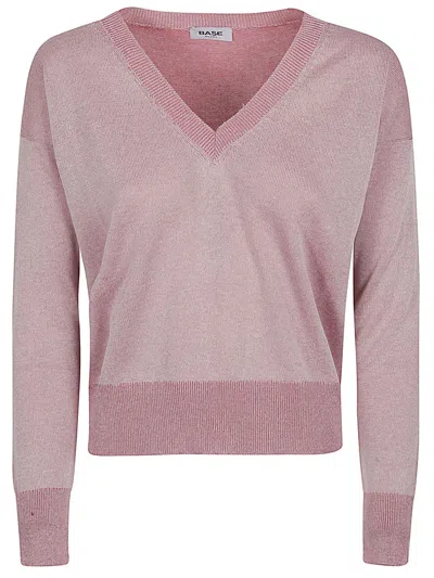 Baserange Base Cotton Blend V-neck Sweater