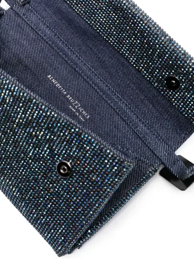 Benedetta Bruzziches Crystal-embellished Clutch Bag With Adjustable Strap
