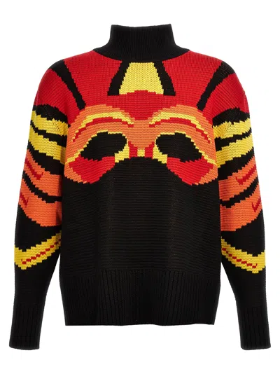 Bluemarble Jacquard Wool Sweater Featuring Bold Tiger Graphic