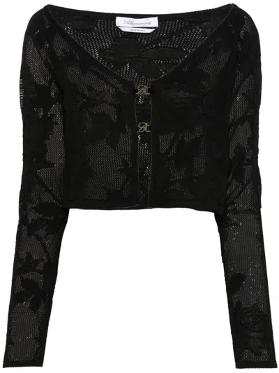 Blumarine Embroidered Cropped Cardigan