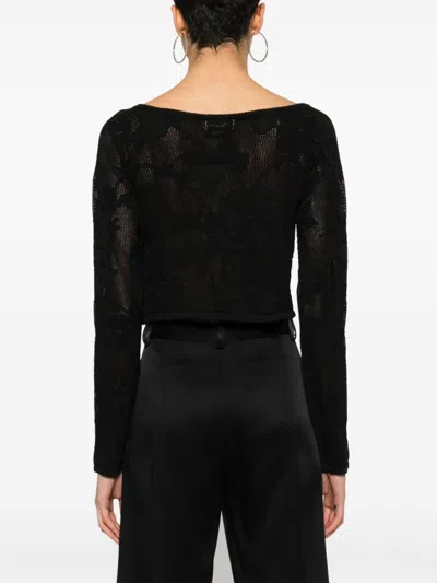 Shop Blumarine Embroidered Cropped Cardigan