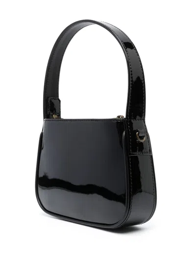 Shop Blumarine Logo Patent Leather Handbag