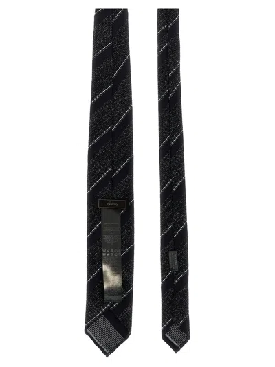 Shop Brioni 'regimental' Tie