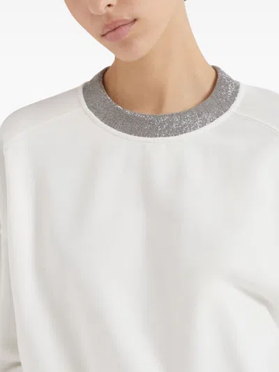 Shop Brunello Cucinelli Cotton Crewneck Sweatshirt