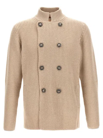 Shop Brunello Cucinelli Double Breasted Cardigan