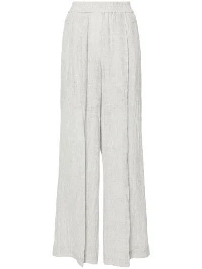 Shop Brunello Cucinelli Linen Trousers