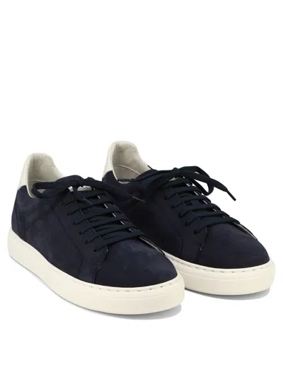 Shop Brunello Cucinelli Nubuck Calfskin Sneakers