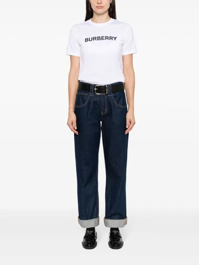 Shop Burberry Logo Cotton T Shirt