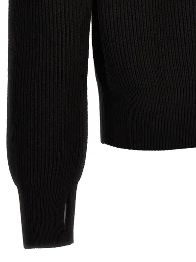 Burberry Wool Pullover With Decorative Zip