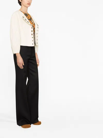 Chloé Broken-heel Low-rise Stretch-wool Pants