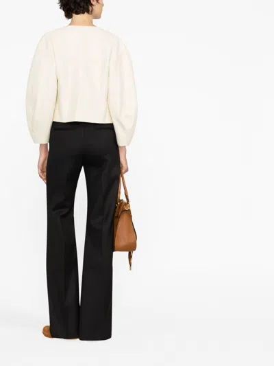 Chloé Broken-heel Low-rise Stretch-wool Pants