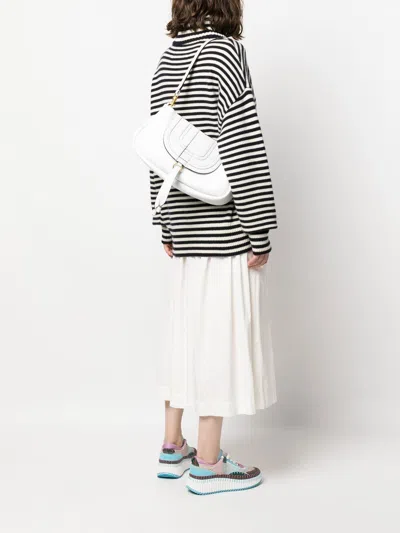 Chloé Leather Shopping Bag With Adjustable Shoulder Strap