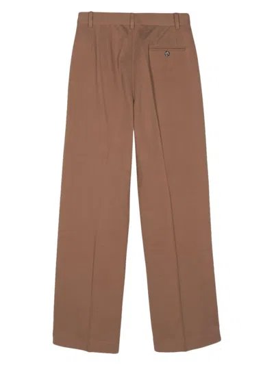 Circolo 1901 Pique Weave Cotton Blend Trousers With Dart Detailing