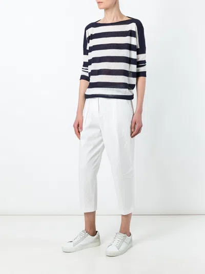 Daniela Gregis Striped Cotton Boat Neck Sweater