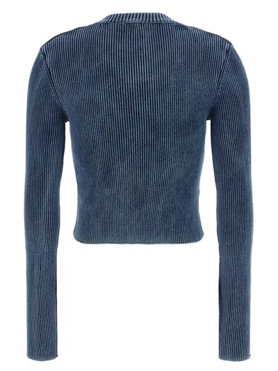 Diesel Women M-anchor Cotton Sweater In Blue
